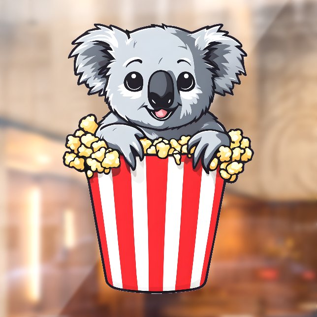 Koalaty Popcorn Fensteraufkleber (Blatt 2)