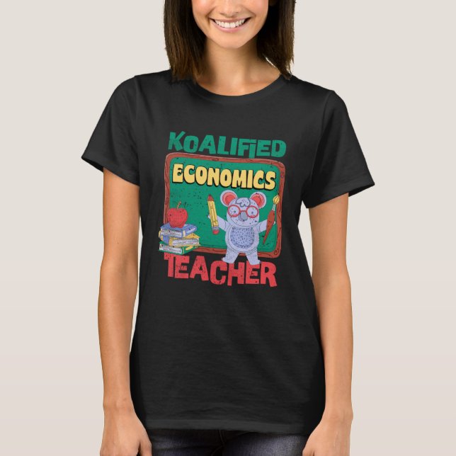 Koalified Economics Teacher Commerce Teaching T-Shirt (Vorderseite)