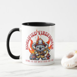 Koalifizierter Feuerwehrmann / Feuerwehrmann mit F Tasse