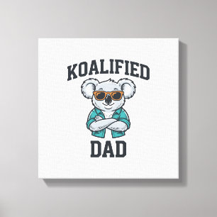 Koalifizierter Papa Süßer Koala-Vater-Shirt-Design Leinwanddruck