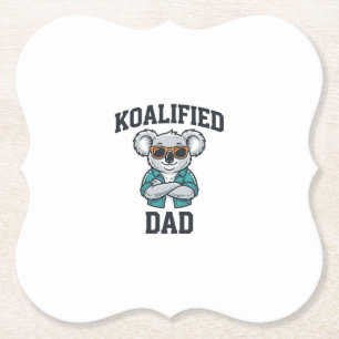 Koalifizierter Papa Süßer Koala Vater Shirt Design Untersetzer