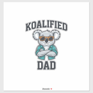 Koalifizierter Papa Süßes Koala-Vater-Shirt-Design Aufkleber