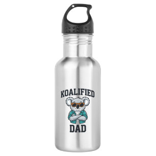 Koalifizierter Papa Süßes Koala-Vater-Shirt-Design Edelstahlflasche