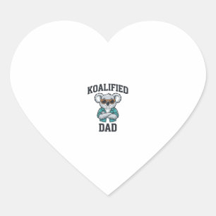 Koalifizierter Papa Süßes Koala-Vater-Shirt-Design Herz-Aufkleber