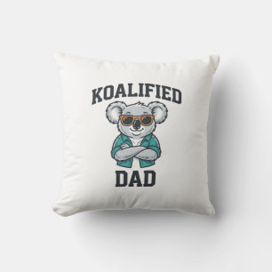Koalifizierter Papa Süßes Koala-Vater-Shirt-Design Kissen