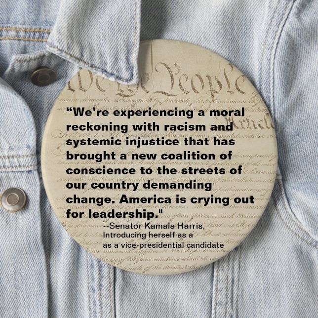 Koalition des Gewissens Wir Menschen Kamala Button (Beispiel)