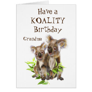 Koality Anniversaire Grand-mère Amusante Animal Ko