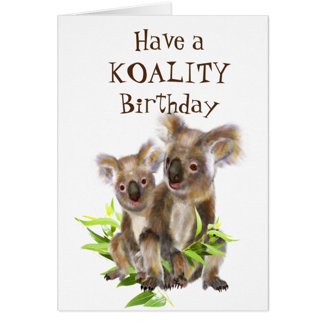 Koality Birthday Funny Animal Koala Bear (Vorne)