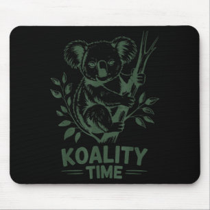 Koality Zeit Lustiger Koala-Bär Schlaf Männer Frau Mousepad