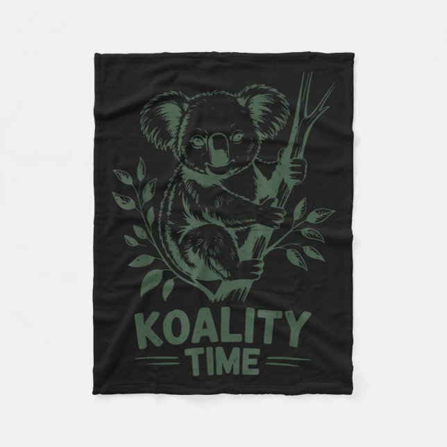 Koality Zeit Lustiger Koala Bär Schläft Männer Fra Fleecedecke (Vorderseite)