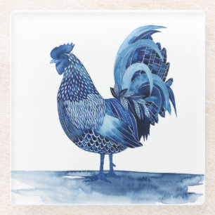 Kobalt-Blau-Vieh - Hahn Glasuntersetzer