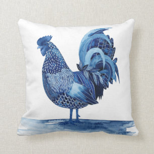 Kobalt-Blau-Vieh - Hahn Kissen
