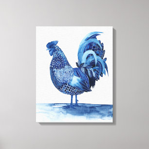 Kobalt-Blau-Vieh - Hahn Leinwanddruck