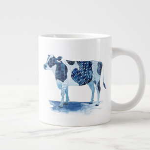 Kobalt Blaue Nutztiere - Kuh Jumbo-Tasse