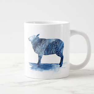 Kobalt-Blaue Nutztiere - Schafe Jumbo-Tasse