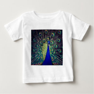 Kobalt Blauer Pfau Baby T-shirt