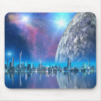 Kobalt-Insel-Städte des zukünftigen Mousemat Mousepad