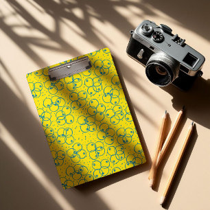 Kobalt-Kringselmuster – modernes Design Klemmbrett