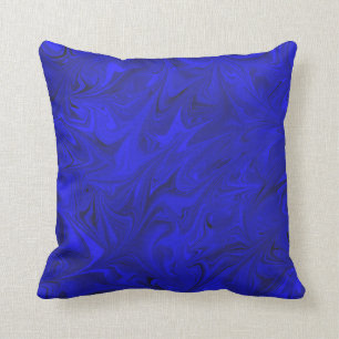 Kobalt-Marmormuster-königliches Indigo-Blau-Kisse Kissen