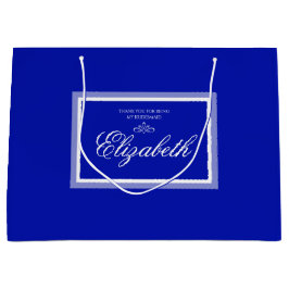 Kobaltblau, anpassbar, überhängend große geschenktüte