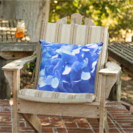 Kobaltblau Blütenblütenelegante Hydrangeas Kissen