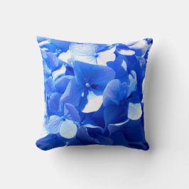Kobaltblau Blütenblütenelegante Hydrangeas Kissen