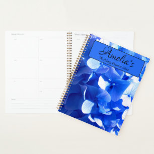 Kobaltblau Blütenblütenelegante Hydrangeas Planer