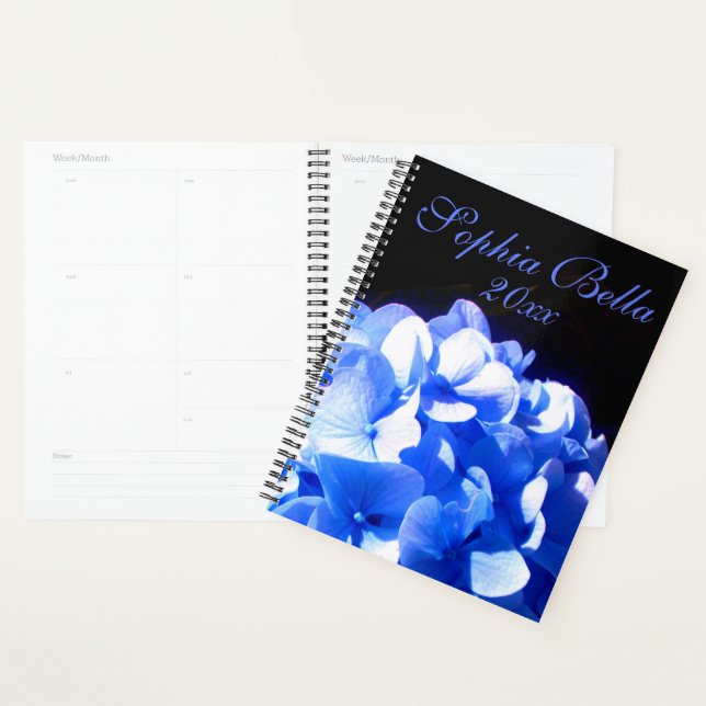 Kobaltblau Blütenblütenelegante Hydrangeas Planer (Anzeige)
