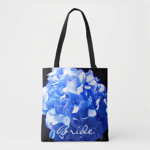 Kobaltblau Blütenblütenelegante Hydrangeas Tasche