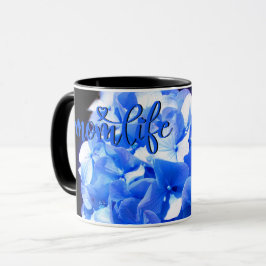 Kobaltblau Blütenblütenelegante Hydrangeas Tasse