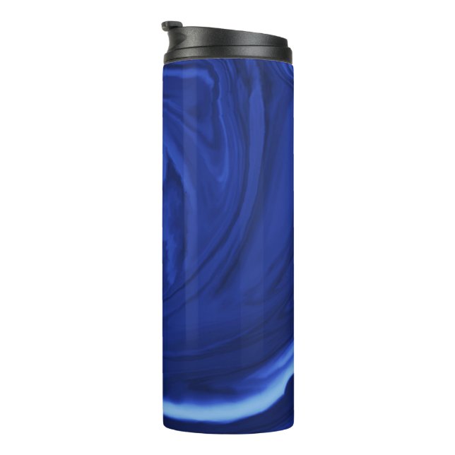 Kobaltblauer Hintergrund Texmade Thermosbecher (Nach rechts gedreht)