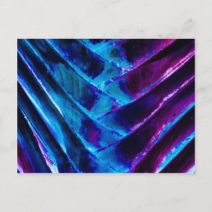 Kobaltblauer und lebendiger lila eingefärbter Reis Postkarte