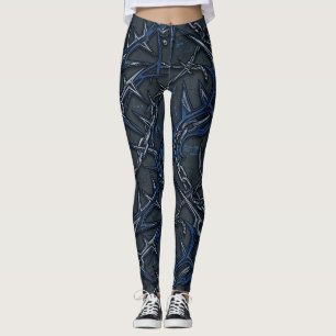 Kobaltketten & Stacheln: Kaltindustriell Leggings