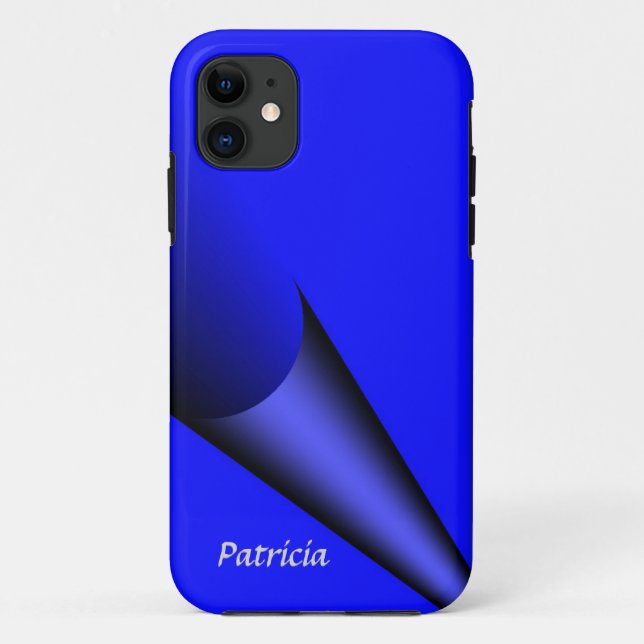 Kobaltwende der Seite Personalisiert iPhone Case (Rückseite)