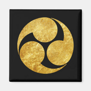 Kobayakawa Montag japanisches Clan-Imitatgold auf Magnet