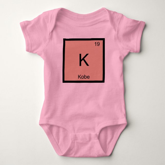 Kobe Name Chemistry Element Periodische Tabelle Baby Strampler (Vorderseite)
