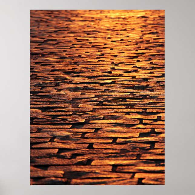 Kobelsteine-Bodenstruktur Poster (Vorne)