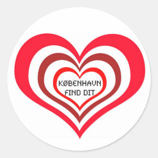 København finde Dit-Kristall-Sticker eins Runder Aufkleber