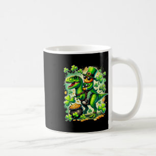 Kobold auf T-Rex Dinosaurier Reittier St Pat Trex  Kaffeetasse