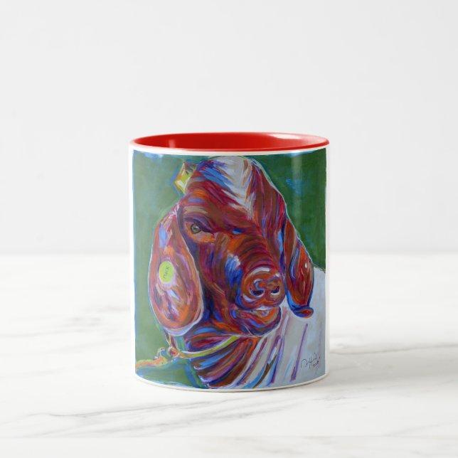 Kobold, die Ziege Zweifarbige Tasse (Mittel)