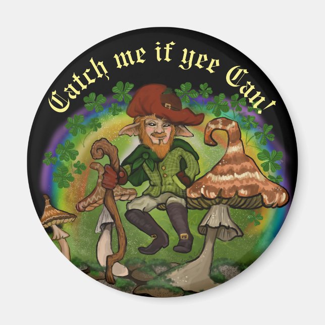 Kobold, fangen Sie mich, wenn ja! Button Magnet (Vorne)
