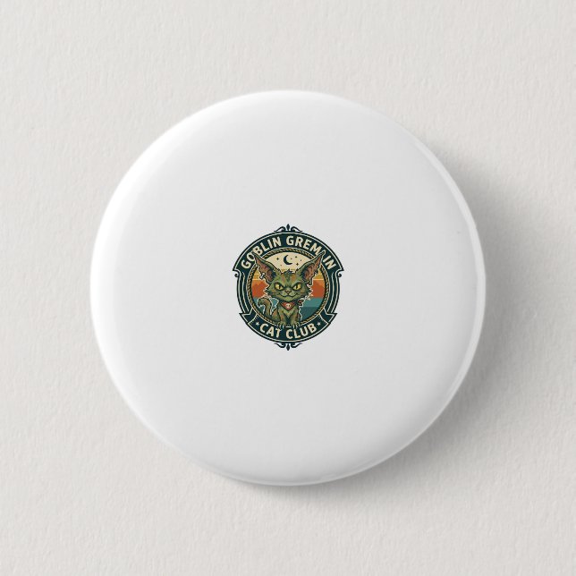 Kobold Gremlin Katze Süße Kitty Design - Kobold Gr Button (Vorderseite)