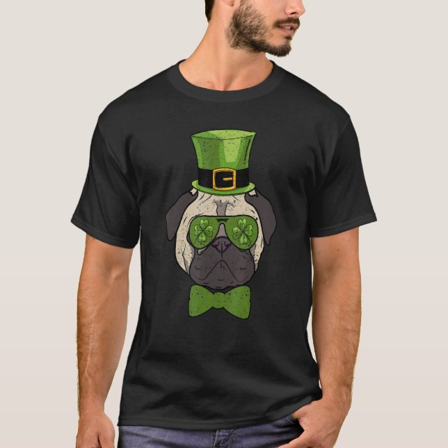 Kobold Hut Mops Mops St Patricks Da T-Shirt (Vorderseite)