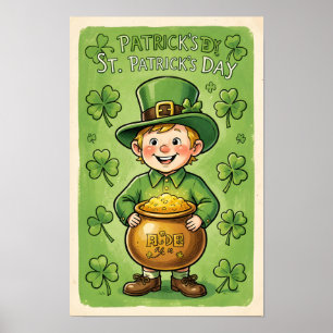 Kobold-Irische-glück-Poster zum St. Patrick's Day Poster