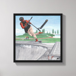 Kobold Kick Scooter Sportfantasy Leinwand drucken