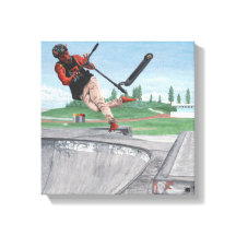 Kobold Kick Scooter Sportfantasy Leinwand drucken