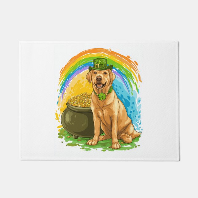 Kobold-Labrador � St. Patrick�s Day Hund Fußmatte (Vorderseite)