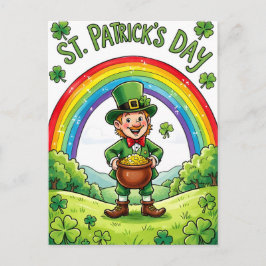 Kobold-Lurch St. Patrick's Day Kleeblatt Postkarte