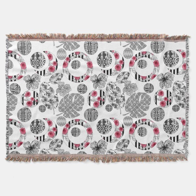 Kobold, Rot und Schwarz, Quilt, Patchwork Decke (Vorderseite)