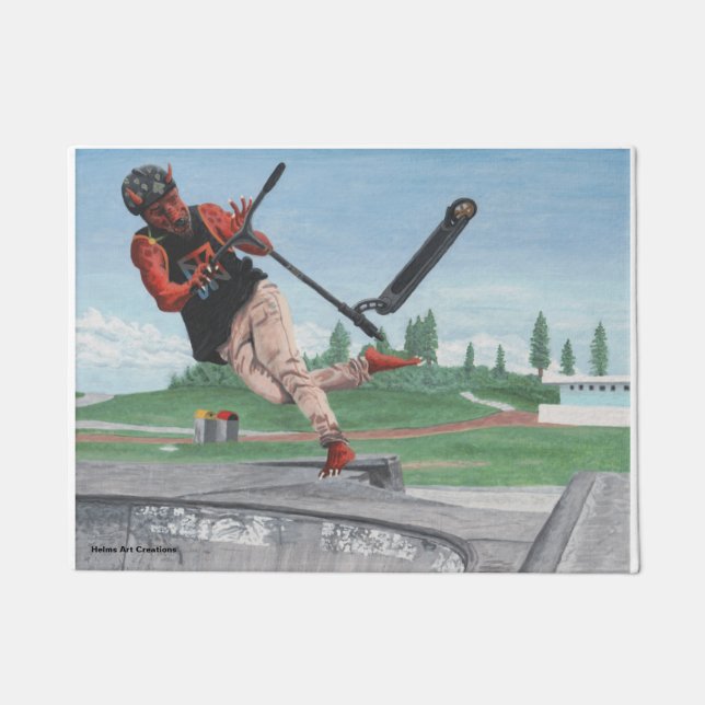 Kobold Scooter Tricks Fantasy Art Doormat Fußmatte (Vorderseite)